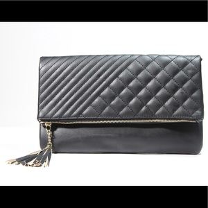 Black Tasseled Clutch
